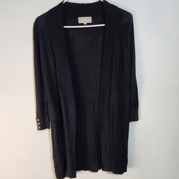 Joan Vass Sweaters - Joan Vass/ Black Cardigan